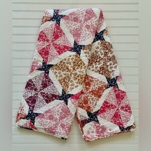 Quilted Floral Patchwork Throw Blanket 50” x 60”